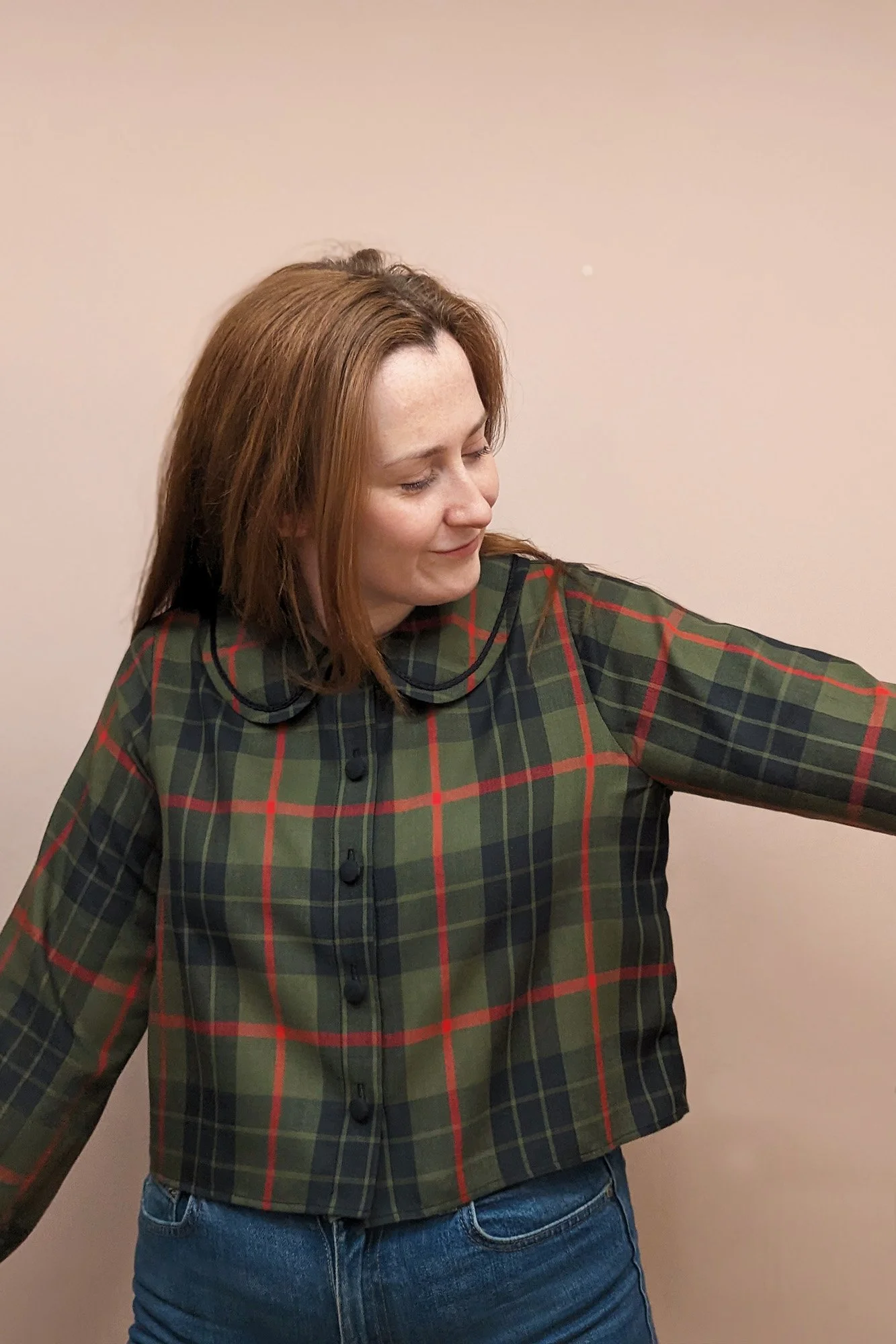 Ladies 2025 tartan jeans